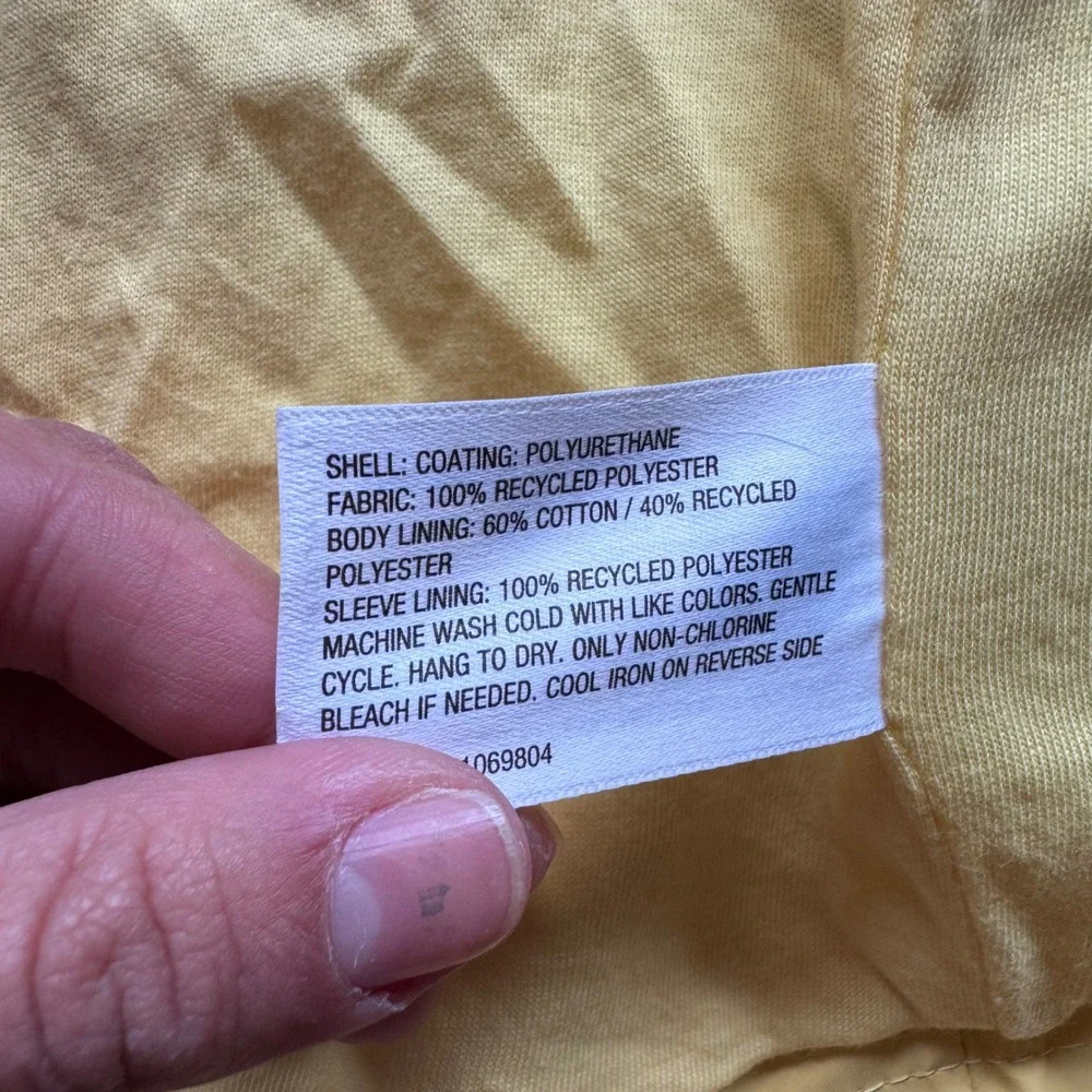 Cat & Jack Toddler Boys Yellow Hooded Raincoat Wind Water Resistant Size 3T NWT